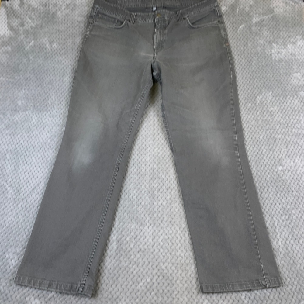 Toad&Co Drover Jeans Mens 38x32 Gray Organic Cotton Stretch Straight Leg Pants
